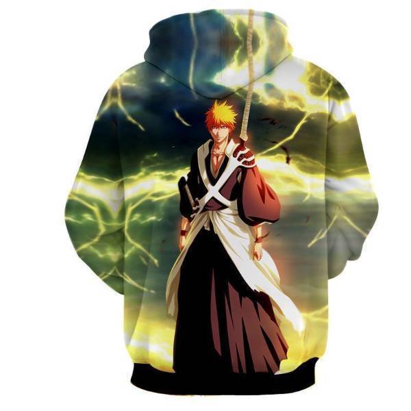 Bleach Ichigo Shinigami Bankai Cool Thunder 3D Hoodie