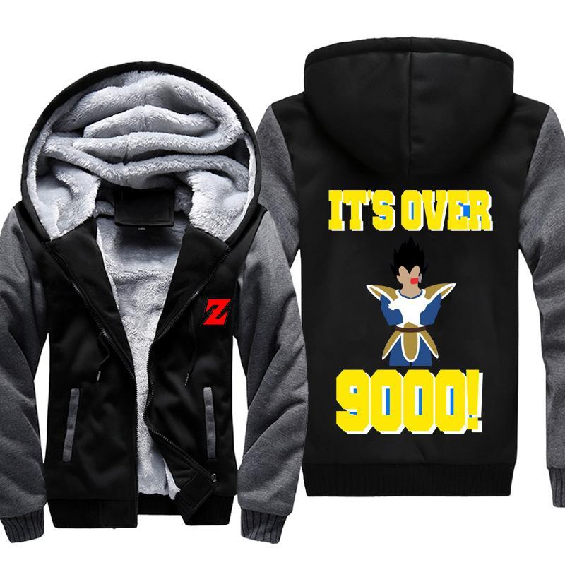 Dragon Ball Z Jackets - Vegeta It&#39;s Over 9000 Fleece Jacket