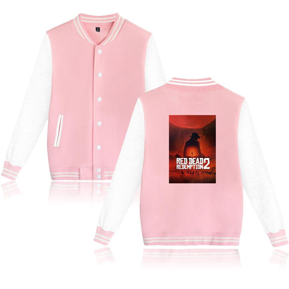 Red Dead Redemption 2 Baseball Jackets - Solid Color Red Dead Redemption 2 Claas Van Der Linde Baseball Jacket