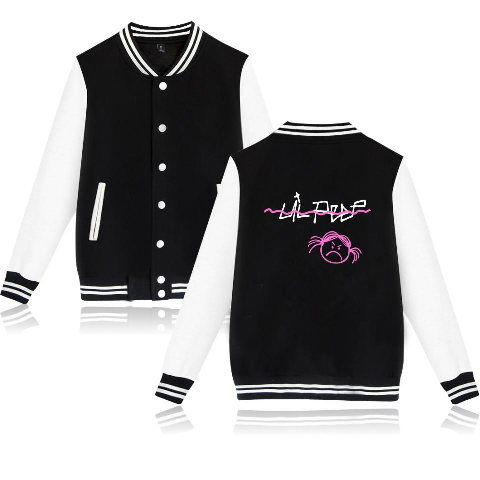 Lil Peep Jackets - Letter Printed Baseball Jacket