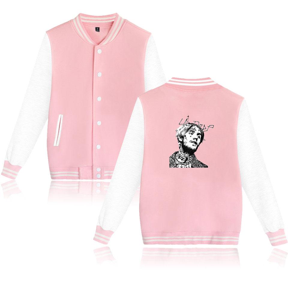 Lil Peep Jackets - Human Head Printed Baseball Jacket