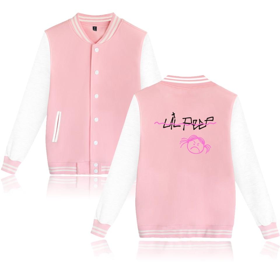 Lil Peep Jackets - Letter Printed Baseball Jacket