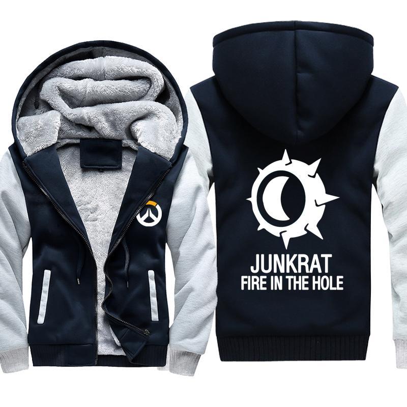 Overwatch Junkrat Jackets - Black Fleece Jackets