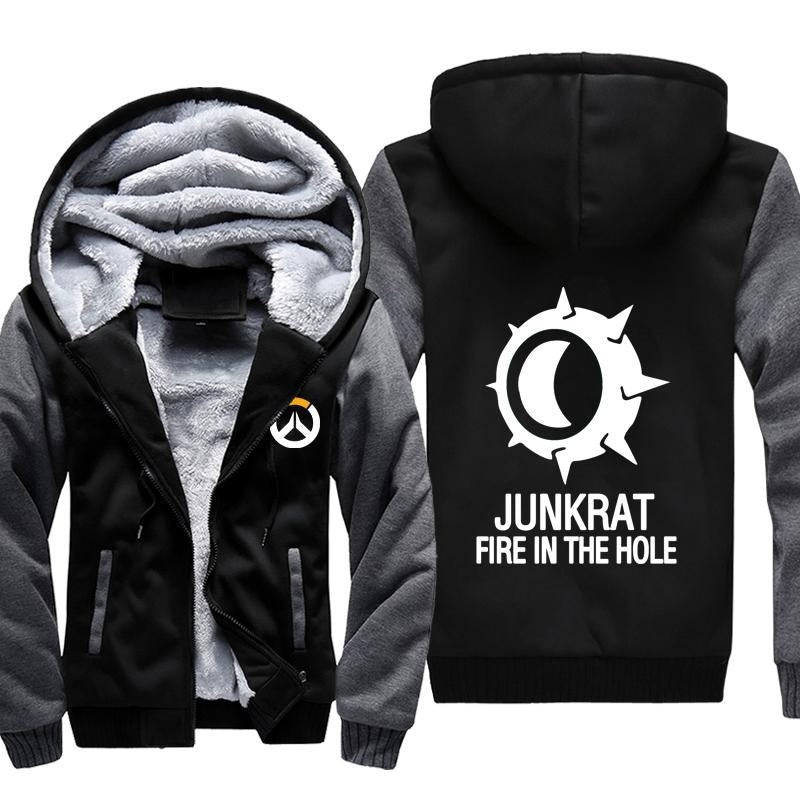 Overwatch Junkrat Jackets - Black Fleece Jackets