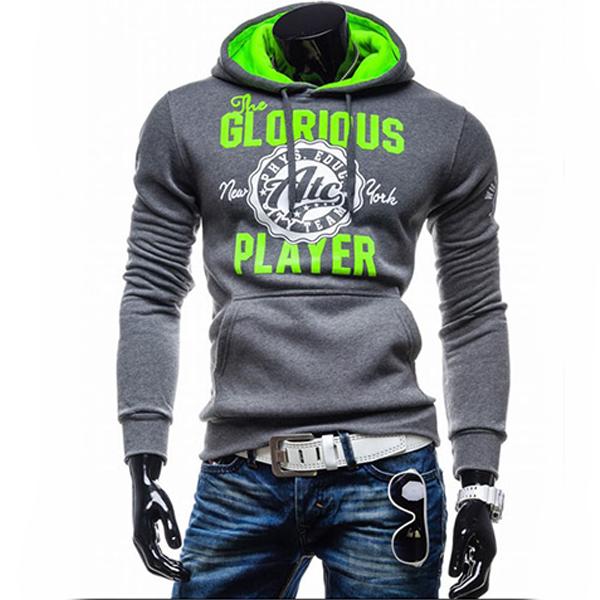 Solid Color Letter Printed Hoodies - Pullover Fleece Yellow Black Hoodie