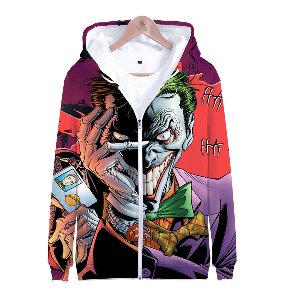 Suicide Squad Hoodies - Joker Series Terror Joker Icon Unisex 3D Zip Up Hoodie