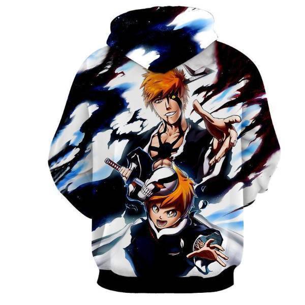 Bleach Kid Ichigo & Adult Ichigo Soul King 3D Hoodie