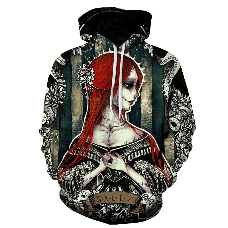 Halloween Red hair Sally 3D Printed Hoodie