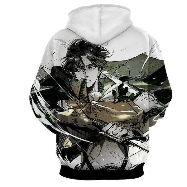 Levi Ackerman Attack On Titan 3D Printed Hoodie