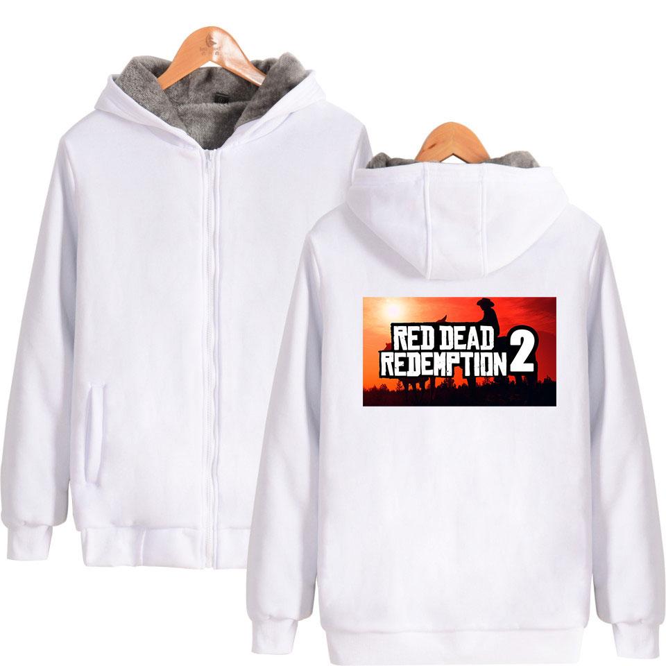 Red Dead Redemption 2 Jackets - Solid Color Red Dead Redemption 2 Icon Fleece Jacket