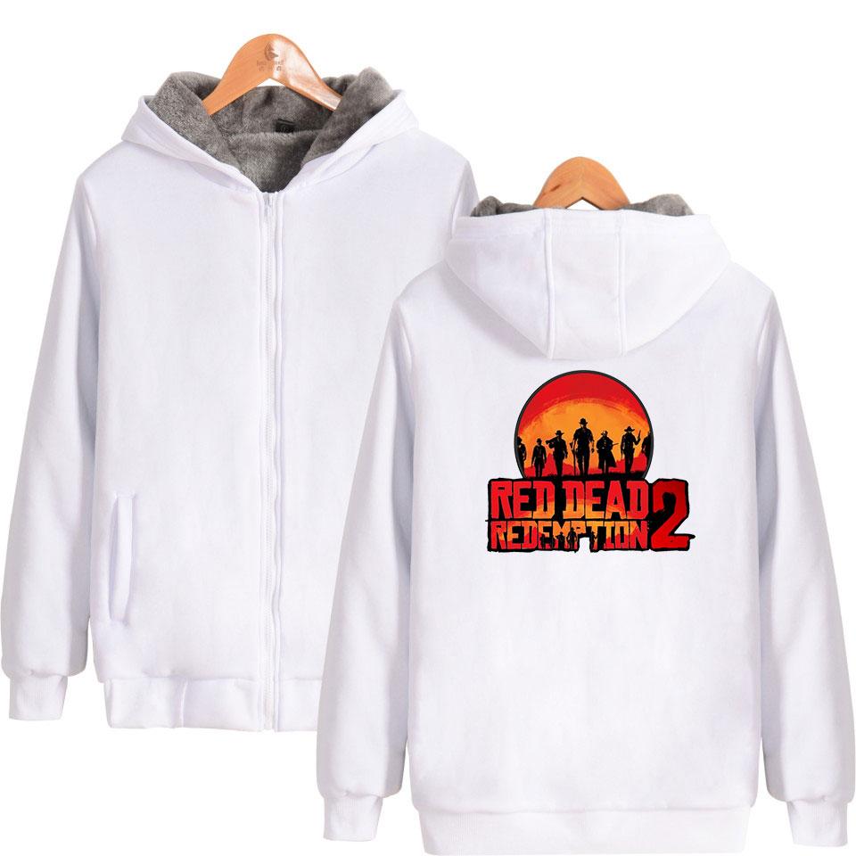 Red Dead Redemption 2 Jackets - Solid Color Red Dead Redemption 2 Game Fleece Jacket