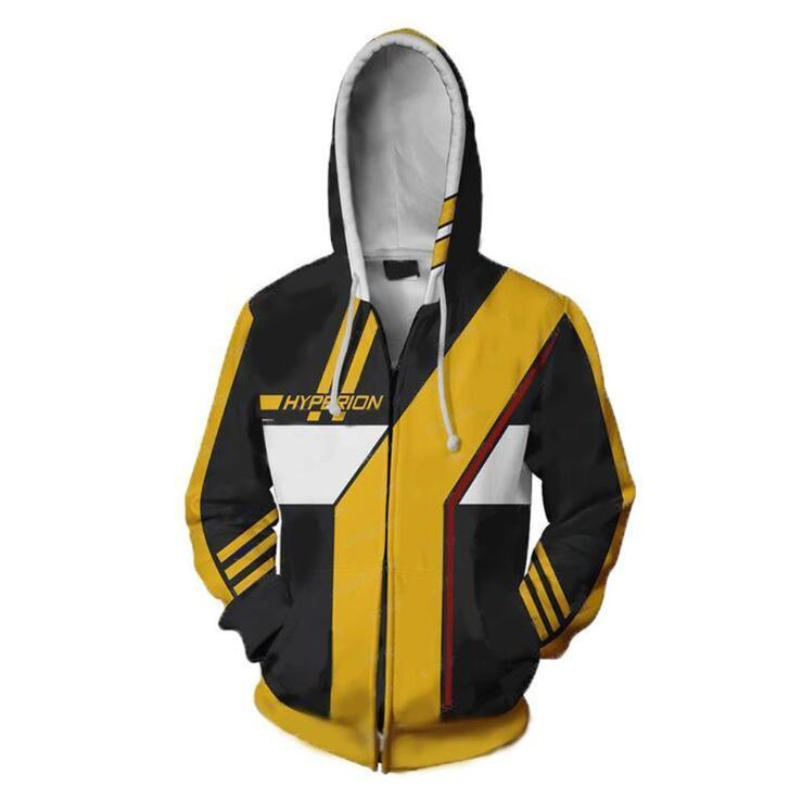 Borderlands Hyperion Hoodies - Zip Up Yellow Hoodie