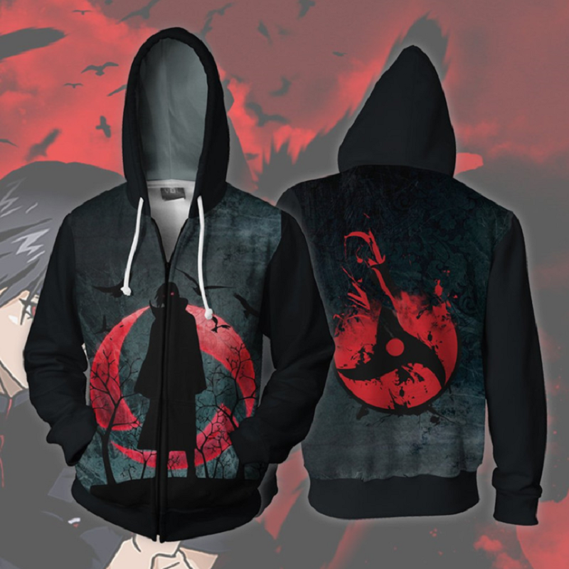 Naruto Hoodie - Shippuden Sasuke Zip Up Hoodie