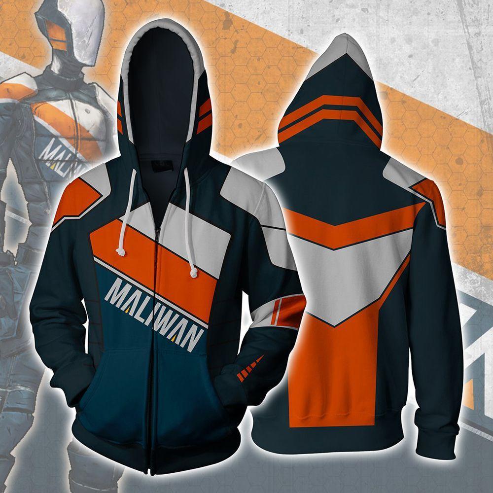 Borderlands Gerald Hoodies - Zip Up Orange Hoodie