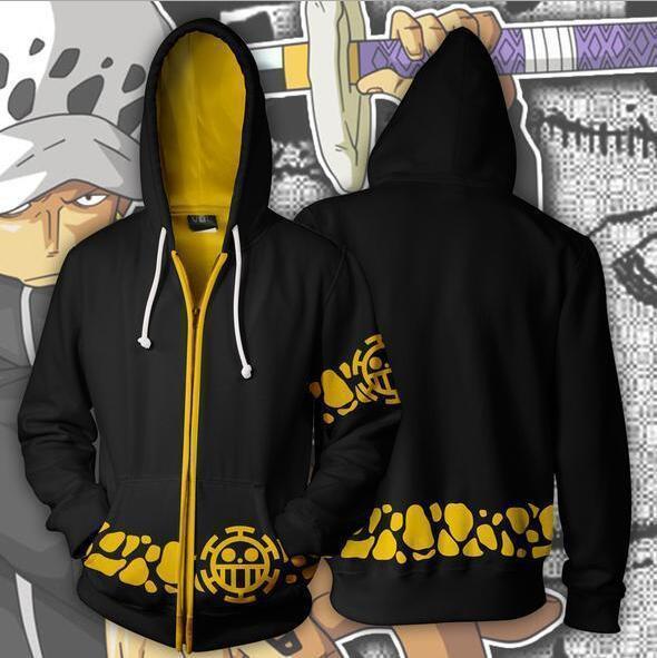 One Piece Hoodie - Trafalgar Law Zip Up Hoodie