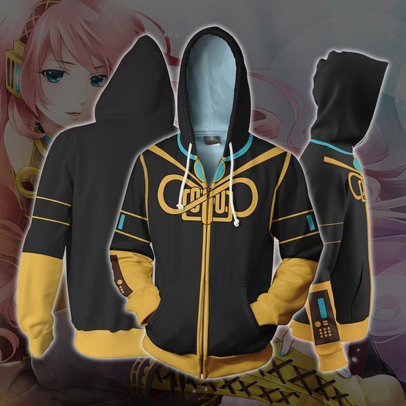 Vocaloid Megurine Luka Hoodies - Zip Up Yellow Hoodie