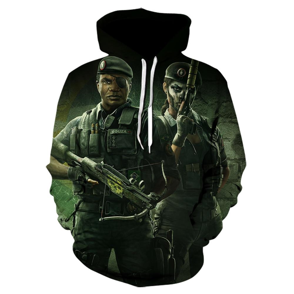 Men Mass Effect Sweatshirt Rainbow Six Siege Hoodie