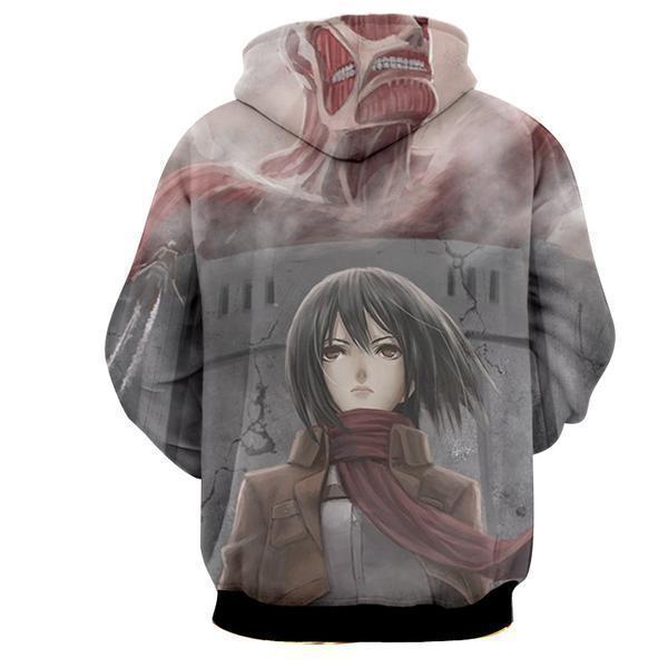Mikasa Ackermann Attack On Titan 3D  Printed Hoodie