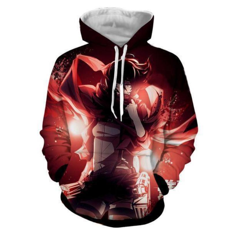 Mikasa Ackermann Attack On Titan 3D Hoodie