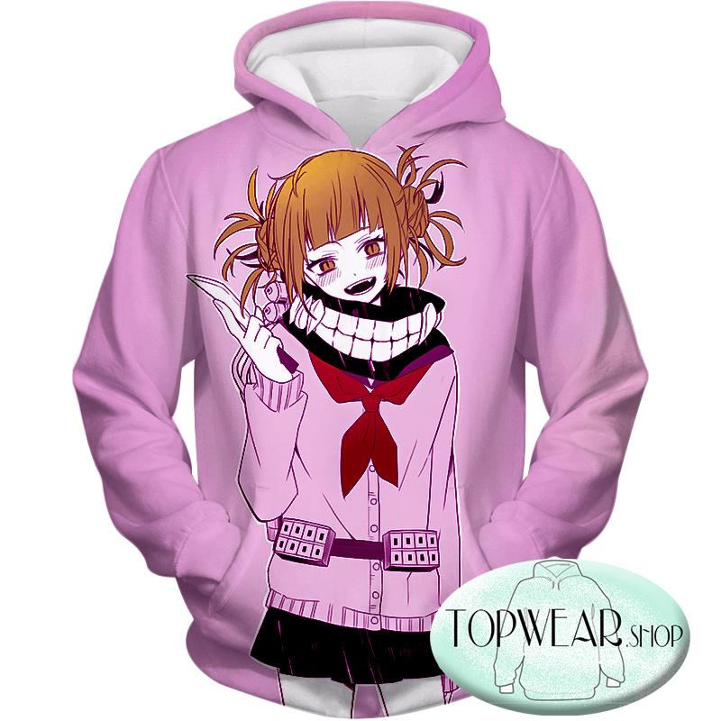 My Hero Academia Hoodies - Dangerous and Cool Villain Himiko Toga Cool Zip Up Hoodie