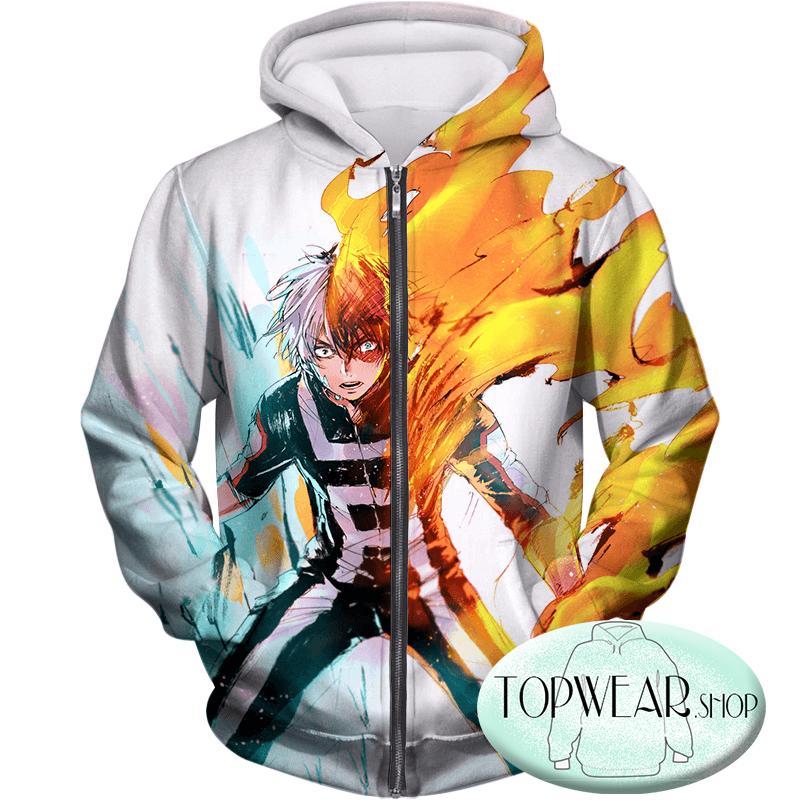My Hero Academia Sweatshirts - Half-Cold Half-Hot Shoto Todoroki Sweatshirt
