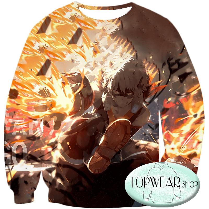 My Hero Academia Hoodies - Explosive Hero Bakugo Katsuki Zip Up Hoodie