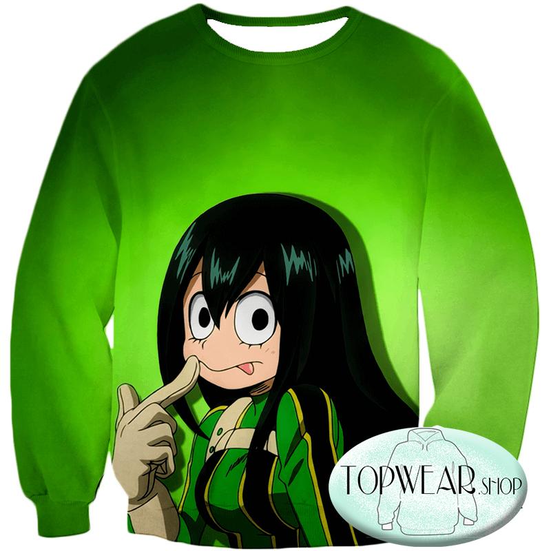 My Hero Academia Hoodies - Green U.A High Hero Tsuyu Asui Pullover Hoodie