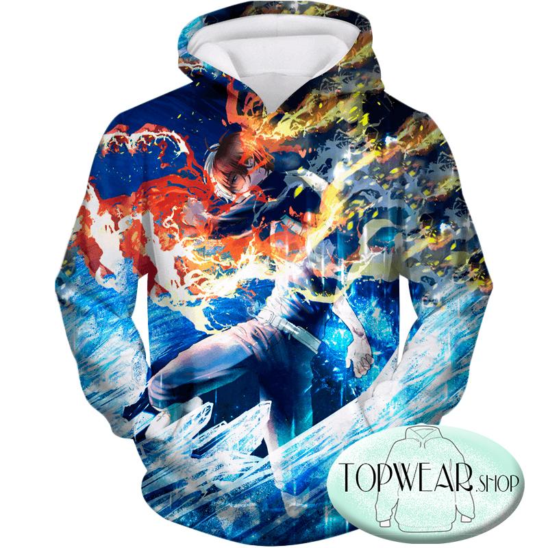 My Hero Academia Hoodie - Incredible Todoroki Shoto Battle Action Ultimate Pullover Hoodie