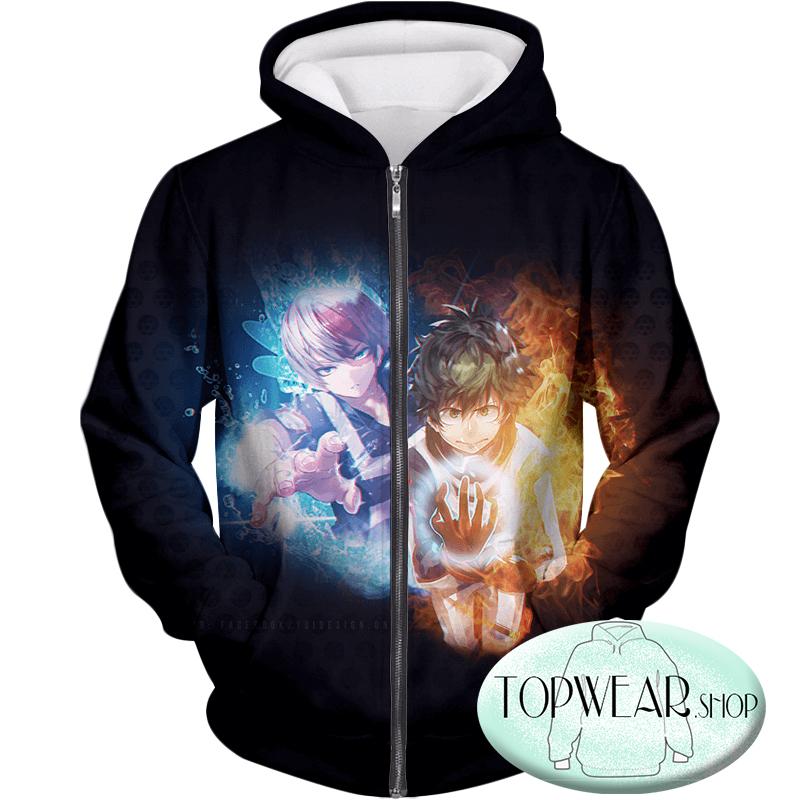 My Hero Academia Hoodies - Shoto Todoroki Quirk Half-Cold Half-Hot Pullover Hoodie