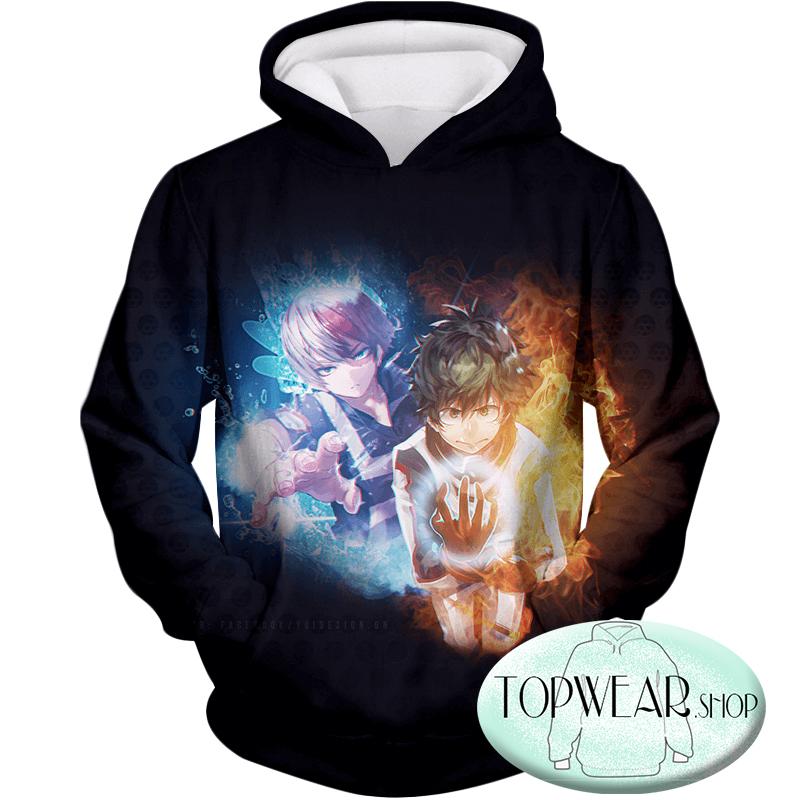 My Hero Academia Sweatshirts Shoto Todoroki Quirk Half Cold Half