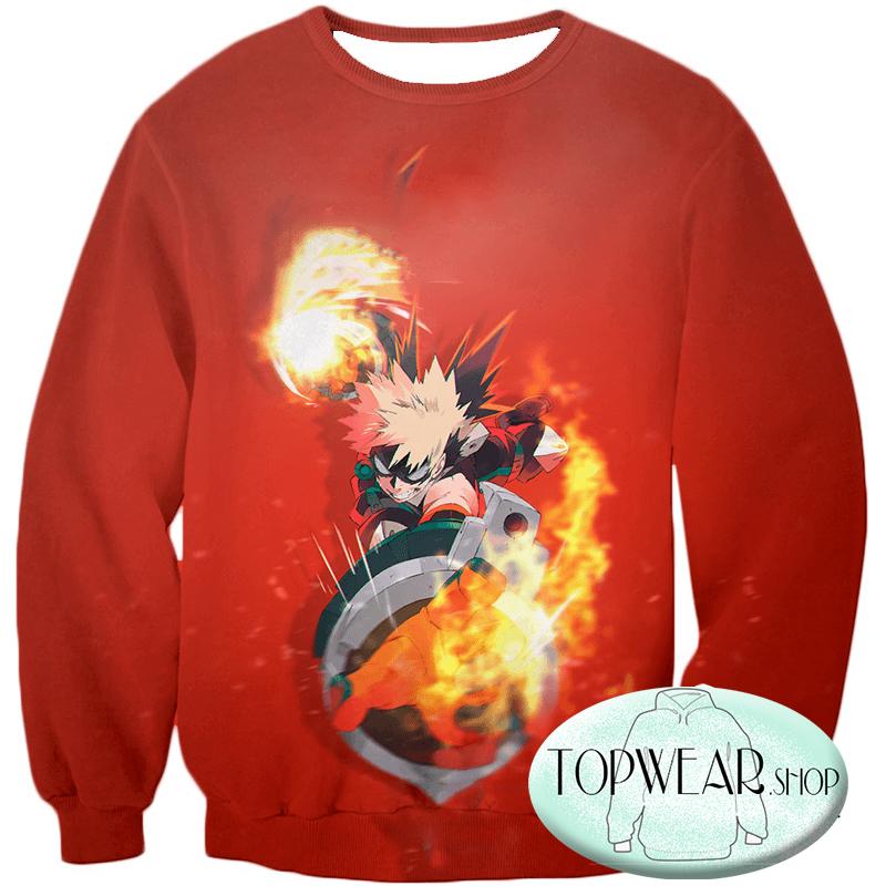 My Hero Academia Hoodies - Katsuki Bakugo Explosion Pullover Hoodie