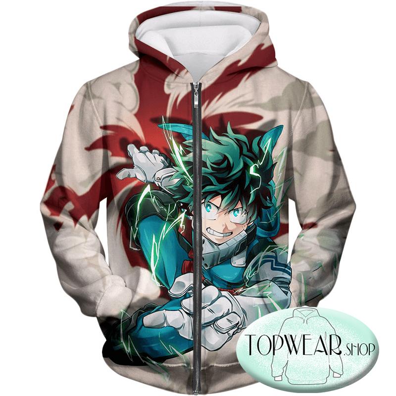 My Hero Academia Hoodies - One for All Hero Academia Deku Pullover Hoodie