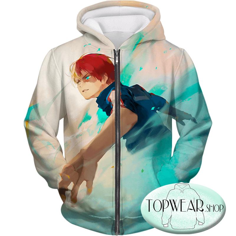 My Hero Academia Sweatshirts - Super Cool Graphic Promo Shoto Todoroki Sweatshirt