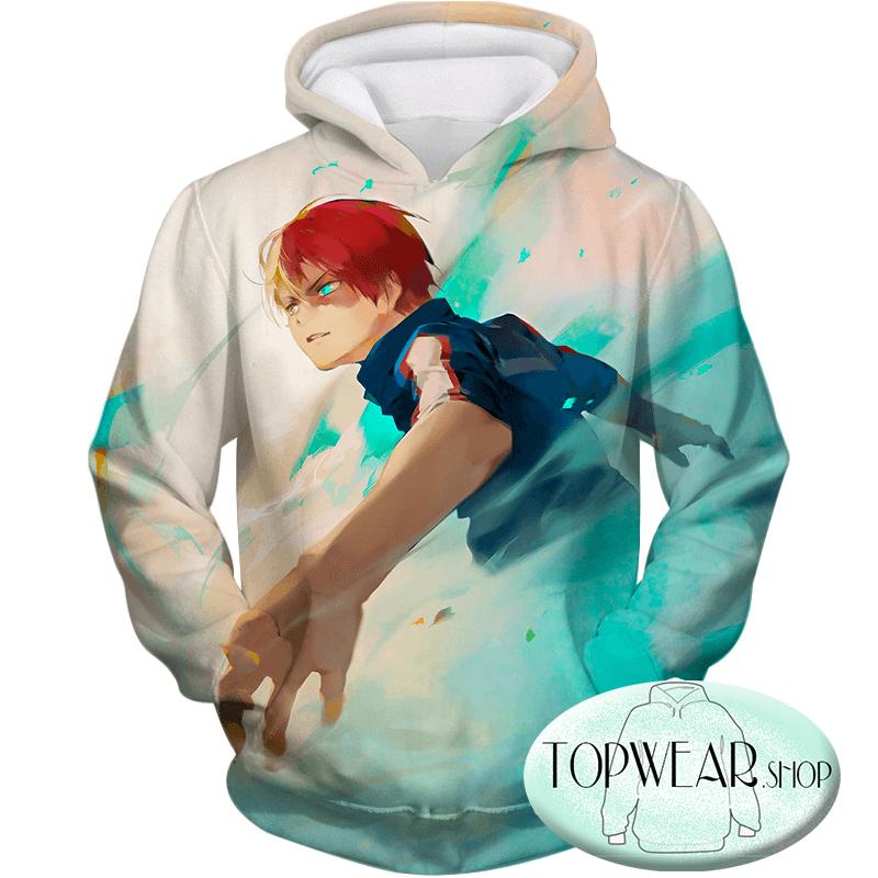 My Hero Academia Sweatshirts - Super Cool Graphic Promo Shoto Todoroki Sweatshirt