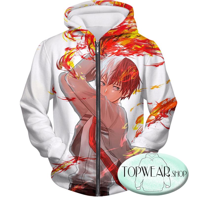 My Hero Academia Sweatshirts - Ultimate Promo Shoto Todoroki Cool Action Sweatshirt
