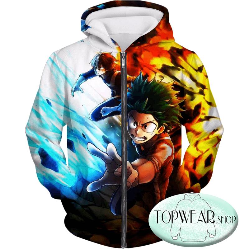 My Hero Academia Hoodies Izuki Midoriya and Shoto Todoroki