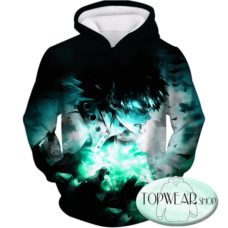 My Hero Academia Hoodies - Furious Katsuki Bakugo Action Black Pullover Hoodie