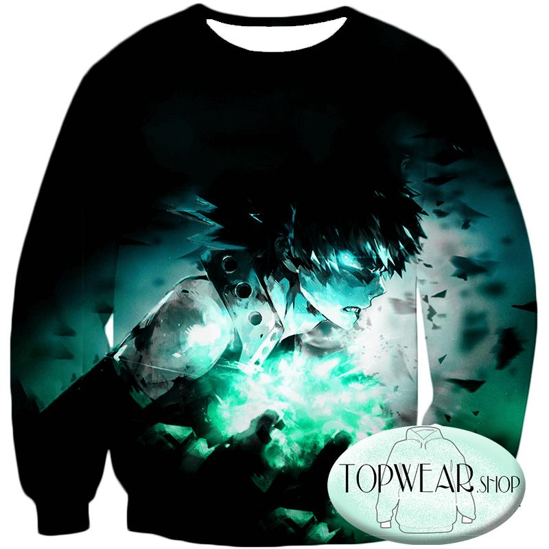My Hero Academia Sweatshirts - Furious Katsuki Bakugo Action Black Sweatshirt