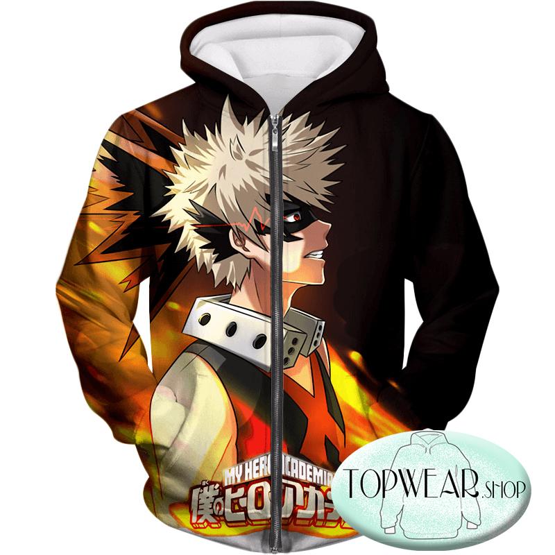 My Hero Academia Hoodies - Bakugo Katsuki Explosive Quirk Pullover Hoodie