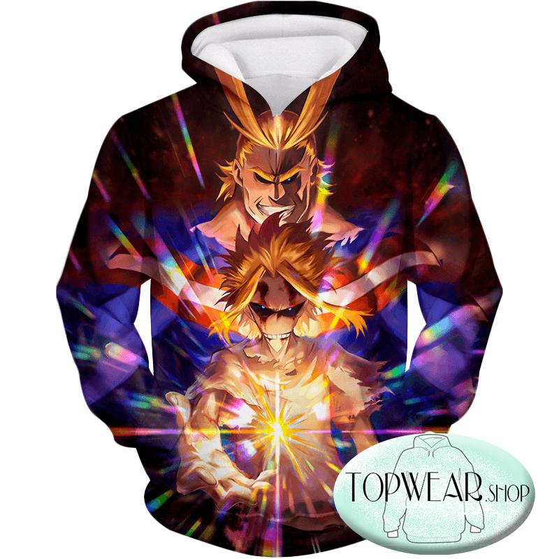 My Hero Academia Hoodies -Number One Hero All Might One for All Holder Pullover Hoodie