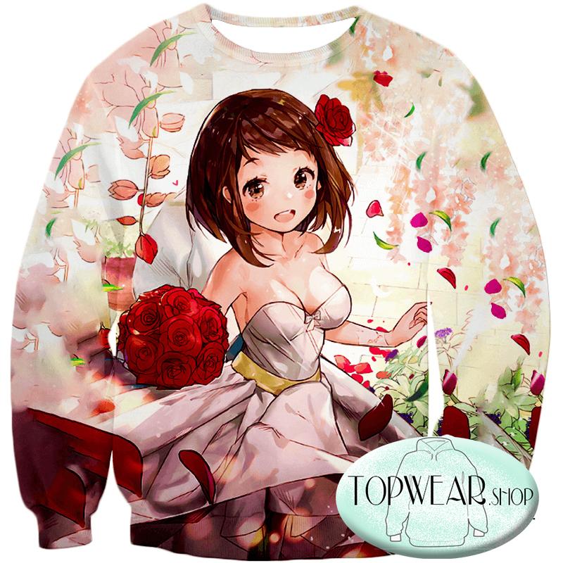 My Hero Academia Hoodies - Beautiful Uraraka Fan Made Dress Cute Anime Pullover Hoodie