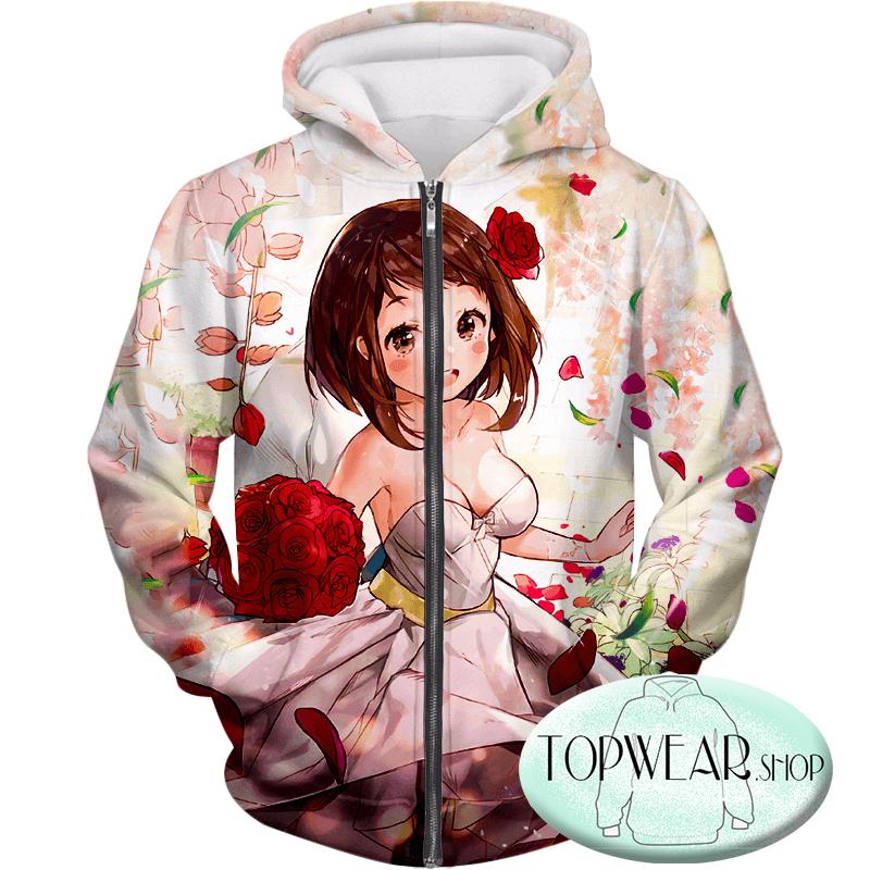 My Hero Academia Hoodies - Beautiful Uraraka Fan Made Dress Cute Anime Pullover Hoodie