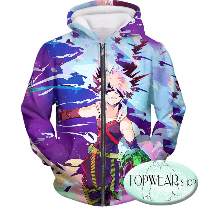 My Hero Academia Cool Explosive Hero Bakugo Action Hoodie MHA021