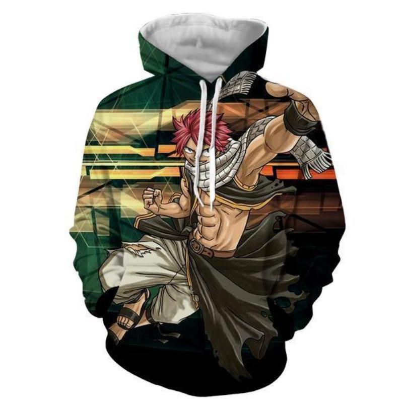 Fairy Tail Natsu Action Dragneel 3D Printed Hoodie