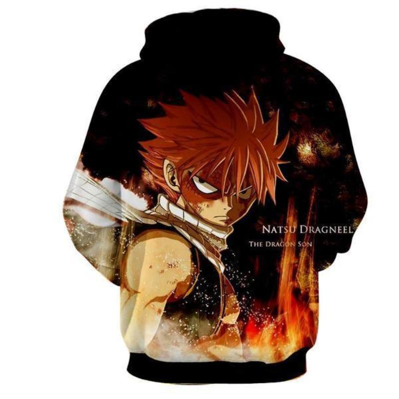 Fairy Tail Natsu Black Dragneel 3D Printed Hoodie