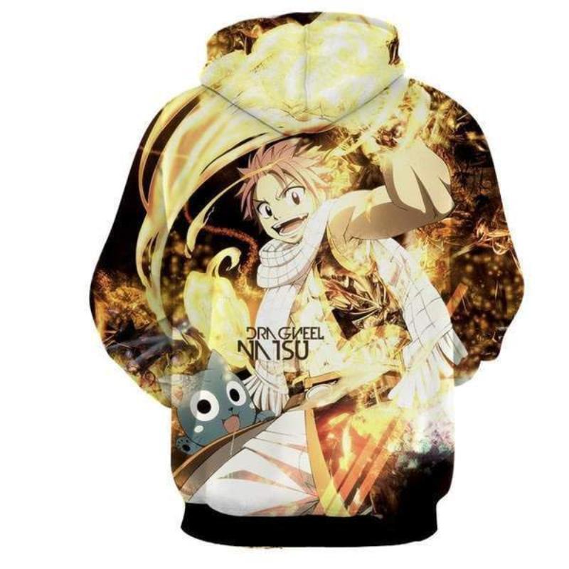 Natsu Dragneel Dragon Fire 3D Printed Hoodie