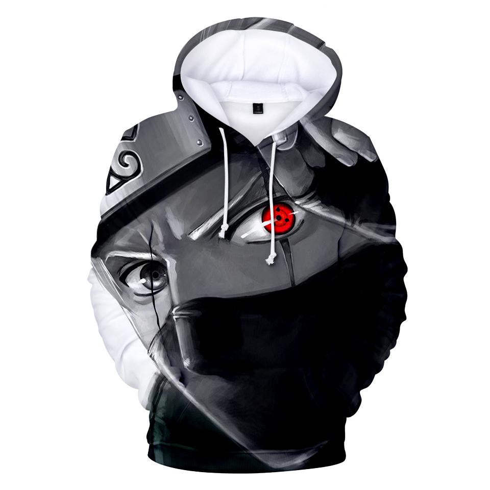 Naruto Hoodies - Naruto Anime Series Blood Round Eye Black Hoodie