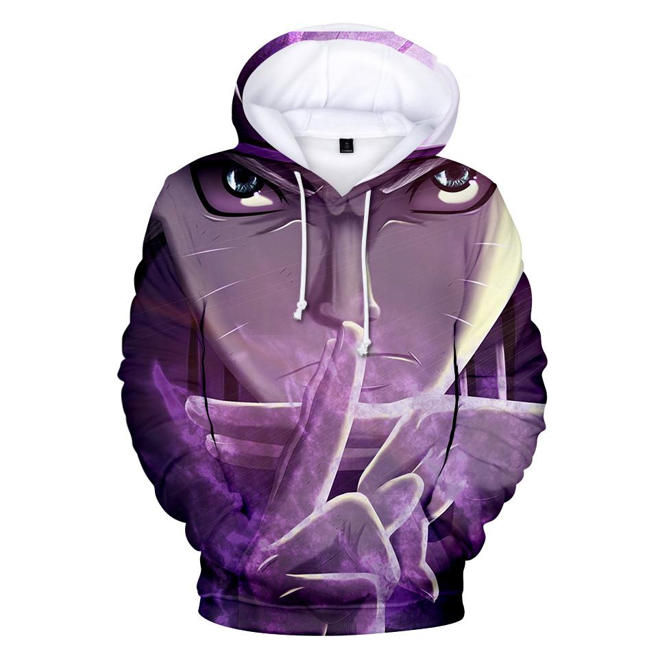 Naruto Hoodies - Naruto Anime Series Fighting Super Cool Purple Hoodie