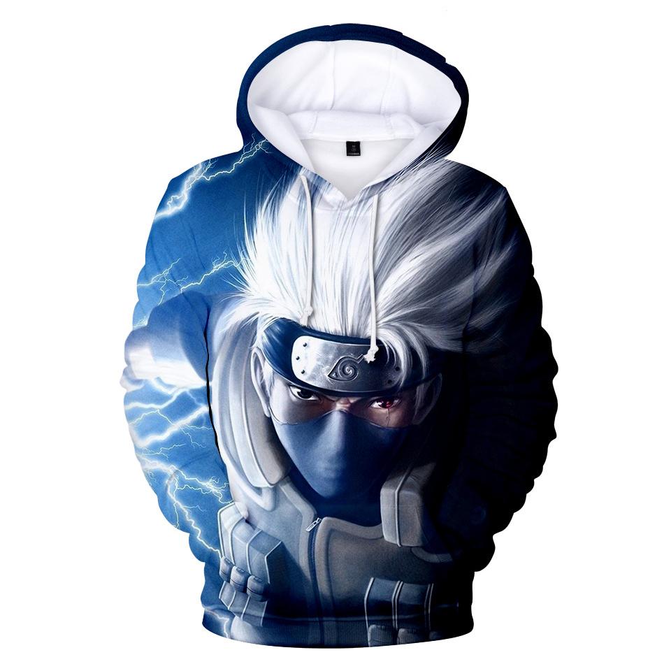 Naruto Hoodies - Naruto Series Kakashi Super Cool Blue Hoodie