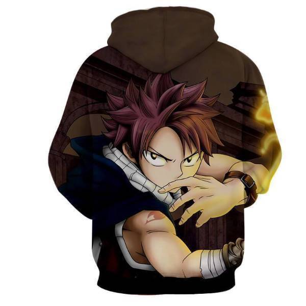 Natsu Dragneel Brown 3D Printed Hoodies